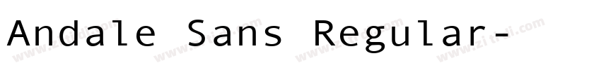 Andale Sans Regular字体转换